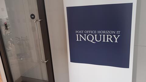 Post Office Inquiry sign