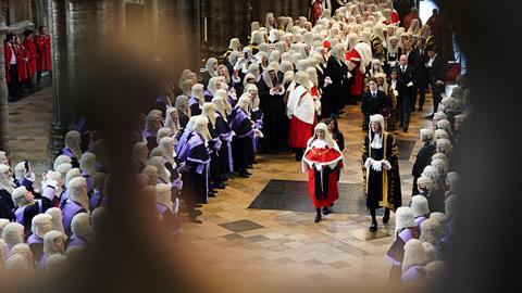 Lady chief justice Dame Sue Carr at Westminster Abbey during the annual Judges Service, which marks the start of the new legal year