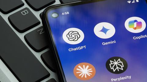 ChatGPT and other AI apps displayed on a phone