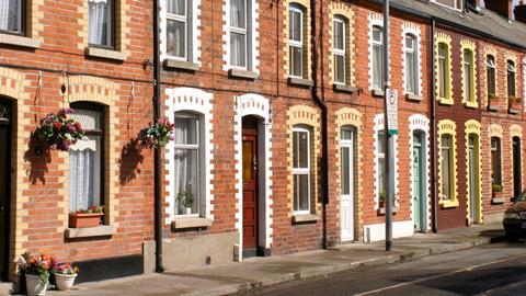 A row of red brick terraced houses