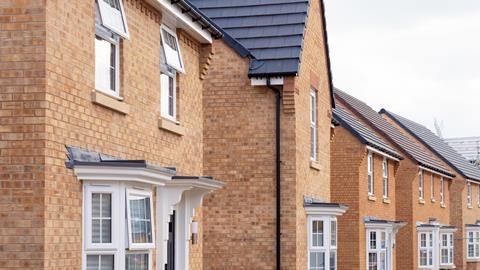 A row of new build detached houses