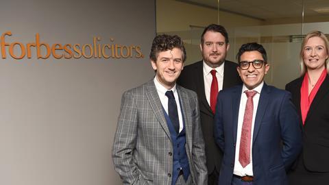 Manchester. left to right; jonathan holden (head of employment), james barron, sal chowdhury and emma swan (head of commercial). copy copy