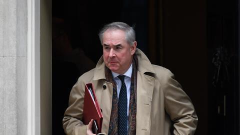 Attorney General Geoffrey Cox leaves Downing Street