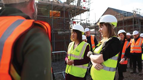 Chancellor Rachel Reeves And deputy prime minister Angela Rayner at a housing development project in Stoke-on-Trent