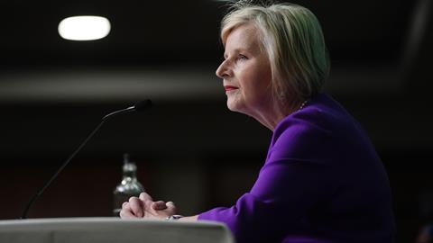 Donna Ockenden during a press conference  for the publication of the former midwife's independent report into maternity care at Nottingham University Hospitals (NUH) NHS Trust
