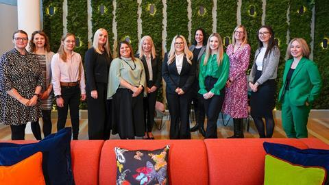 Newly promoted Switalskis employees with Switalskis director Lisa Swales