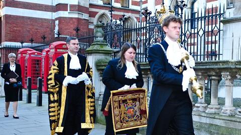 David Gauke MP arrives to be sworn in as lord chancellor