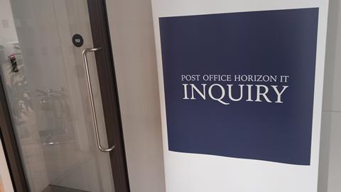 Post Office Inquiry sign