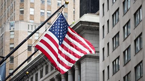 US flag New York