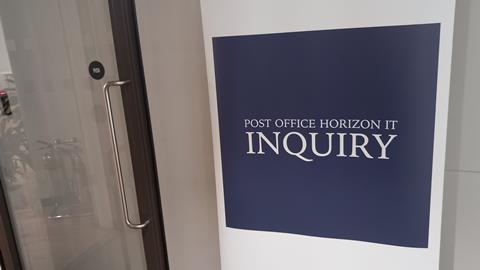 Post Office Inquiry sign