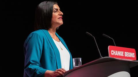 Lord chancellor Shabana Mahmood gives speech at Labour party conference, Liverpool, 2024