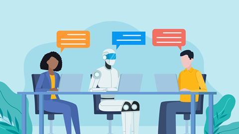 AI robot desk