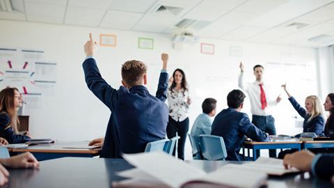School pupils in classroom