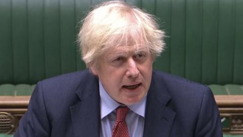 Boris Johnson during PM Questions