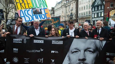 Julian Assange protest London Feb 2024