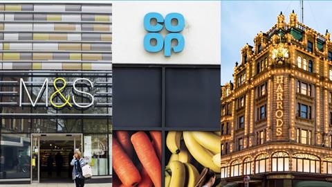 M&S, Co-Op, Harrods