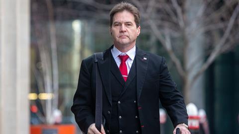 Dr Craig Wright arrives at the Rolls Building, London