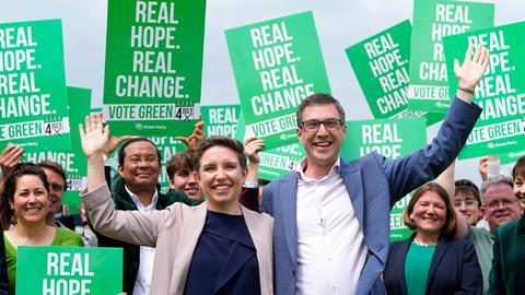 Green Party co-leaders Carla Denyer and Adrian Ramsay