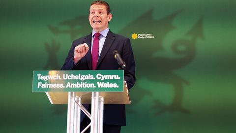 Plaid Cymru leader Rhun ap Iorwerth launches his party's General Election manifesto, June 2024