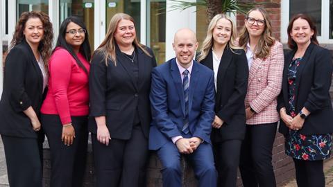 (L-R): Leanne Lawrence, Anjali Narshi, Katie Mann, Michael Neal-Brook,  Hollie Smith, Sara Dove and Sharon Crosby