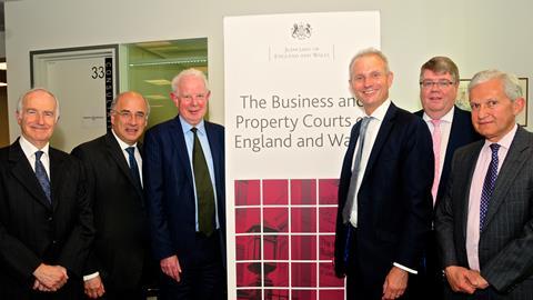 Lord chancellor and lord chief justice and senior judges at launch of business and property courts