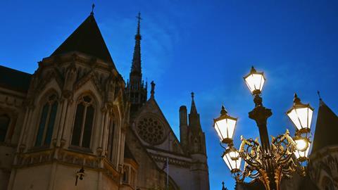 Royal Courts of Justice by night