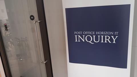 Post Office Inquiry sign