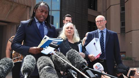 Leslie Thomas QC speaks to the media after publication of the report of a public inquiry into the death of Anthony Grainger