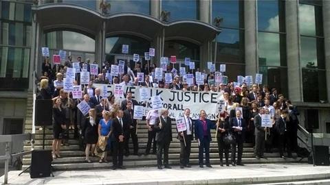 Manchester legal aid protest