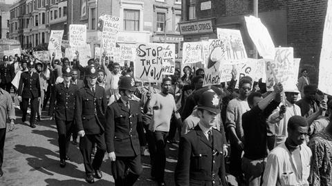 Black Power demonstration in west London, 1970