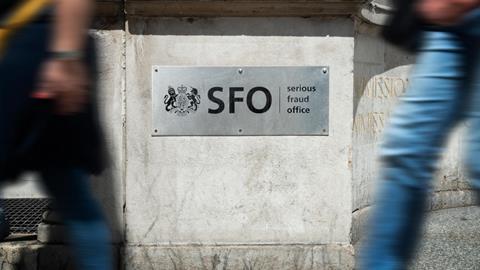 Serious Fraud Office office sign, London