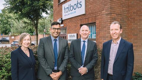 (l-r) Julia Allely (Director for Family Care), Pardeep Jassal (Director for Private Family), Stan Williets (Director for Trusts & Estates) with Dave Hodgetts (CEO of Talbots Law)