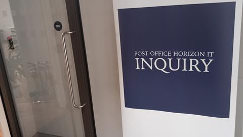 Post Office Inquiry sign