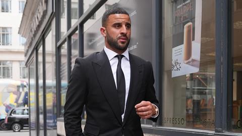 Kyle Walker arriving at the Central Family Court in London