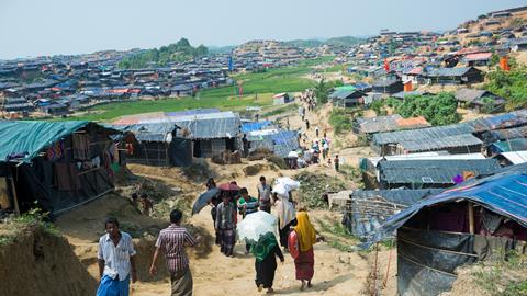 rohingya housing at jamtoli refugee camp
