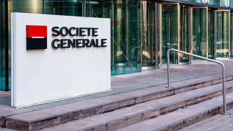 Société Générale sign outside French headquarters