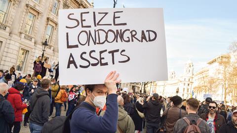 Londongrad protest