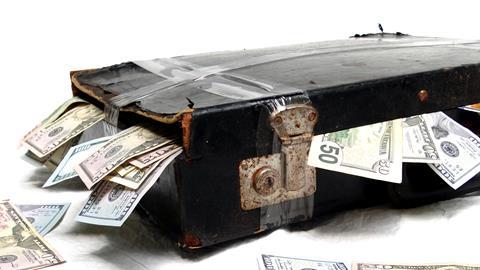 suitcase of money