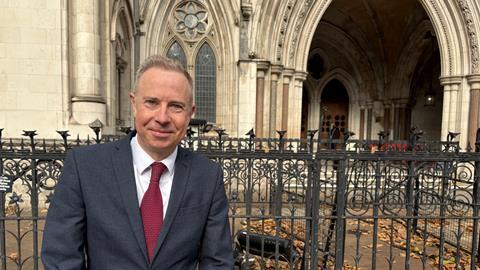 Richard Taylor, chief operating officer at Loughborough University, outside the Royal Courts of Justice