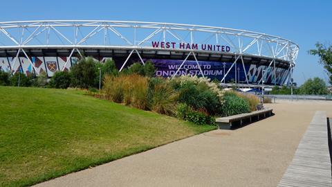 West Ham’s London Stadium at the Queen Elizabeth Olympic Park, London
