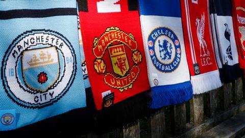 A selection of scarves of the English football clubs reported to be part of a proposed European Super League