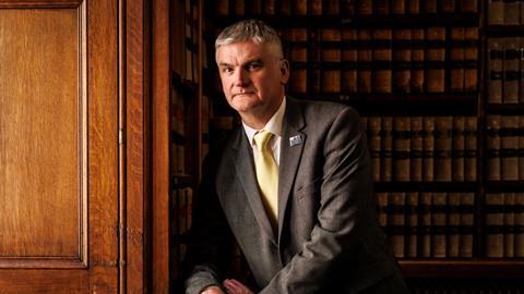 Mark Evans in Chancery Lane library