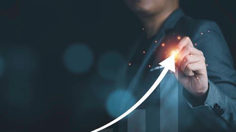 Graph increase concept image