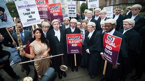 The legal aid protest earlier in March