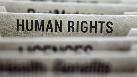 A file labelled 'Human Rights'