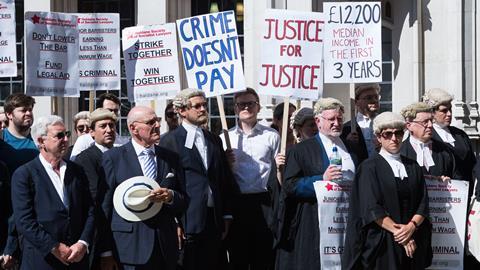 Barristers protest over legal aid funds
