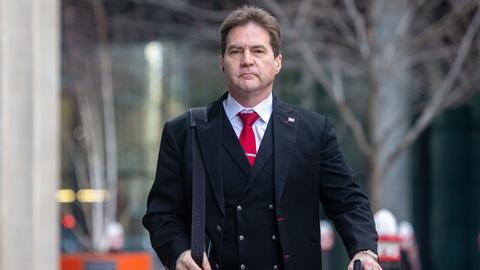 Dr Craig Wright arrives at the Rolls Building, London