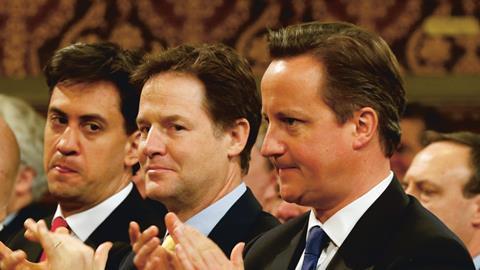 Miliband, Clegg and Cameron