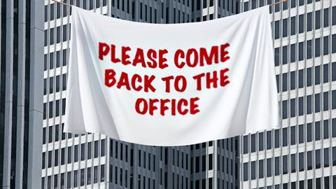 Back to office sign