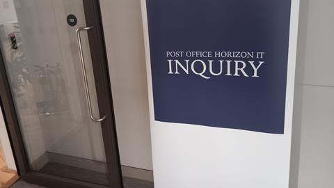 Post Office Inquiry sign